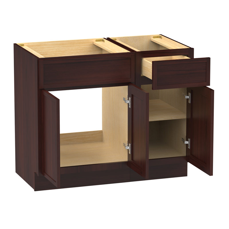 Base de meuble-lavabo simple 39 po seulement, Brun