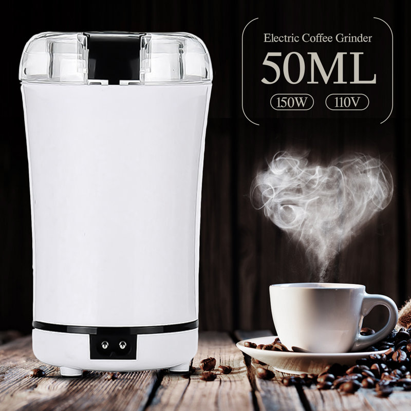 Boshen Stainless Steel Electric Blade Coffee Grinder, White