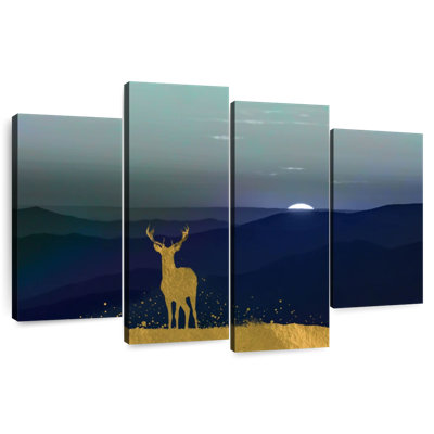 Silhouette de ronce de cerf solitaire