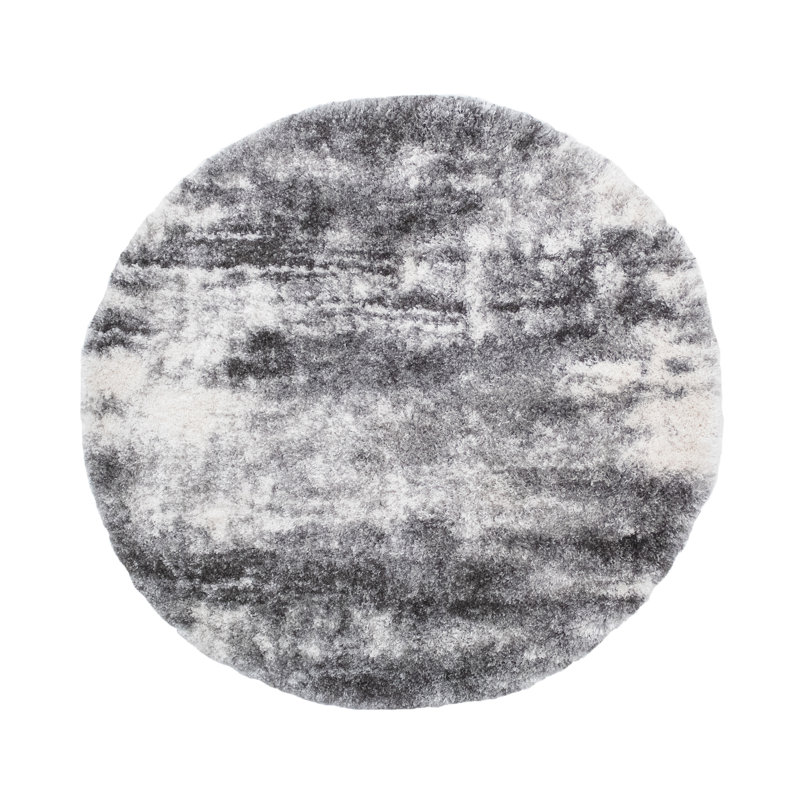 Alban Performance Abstract Indoor Rug, Round 5'