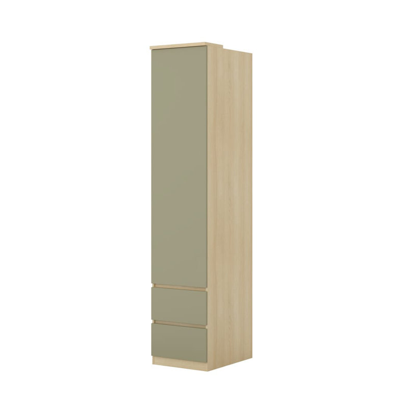 Bereza 215cm H x 45cm W Composite Bookcase, Eucalyptus