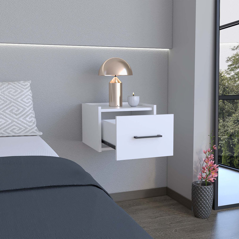 Table de chevet Abida, Blanc