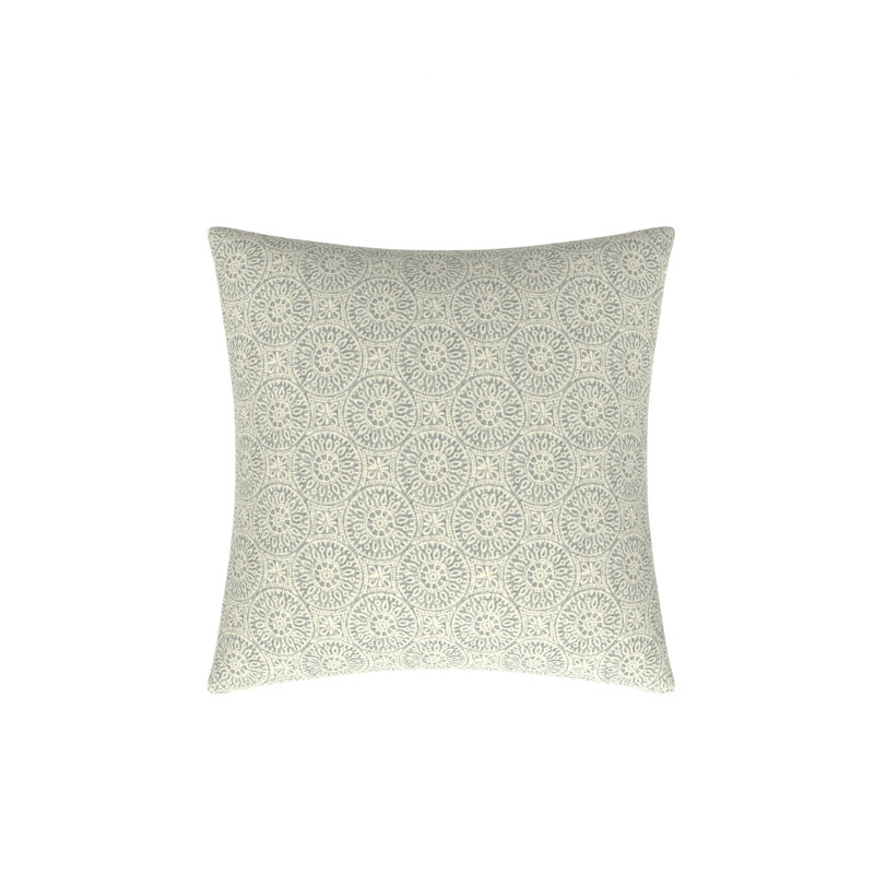 Housse et insert de coussin carré 100% coton Studio Line, Porcelaine grise, 22 po x 22 po