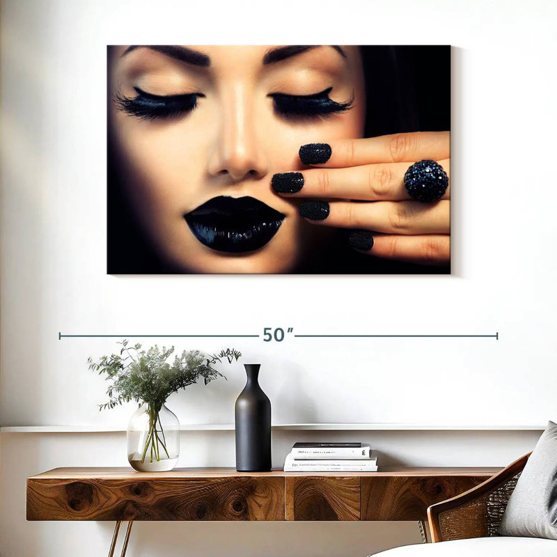 Shuttleworth Black Themed Makeup, 26" H x 39" W
