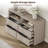  56.5"W Modern Fluted 4-Drawer Dresser With 2 Large Open Storage-918549065