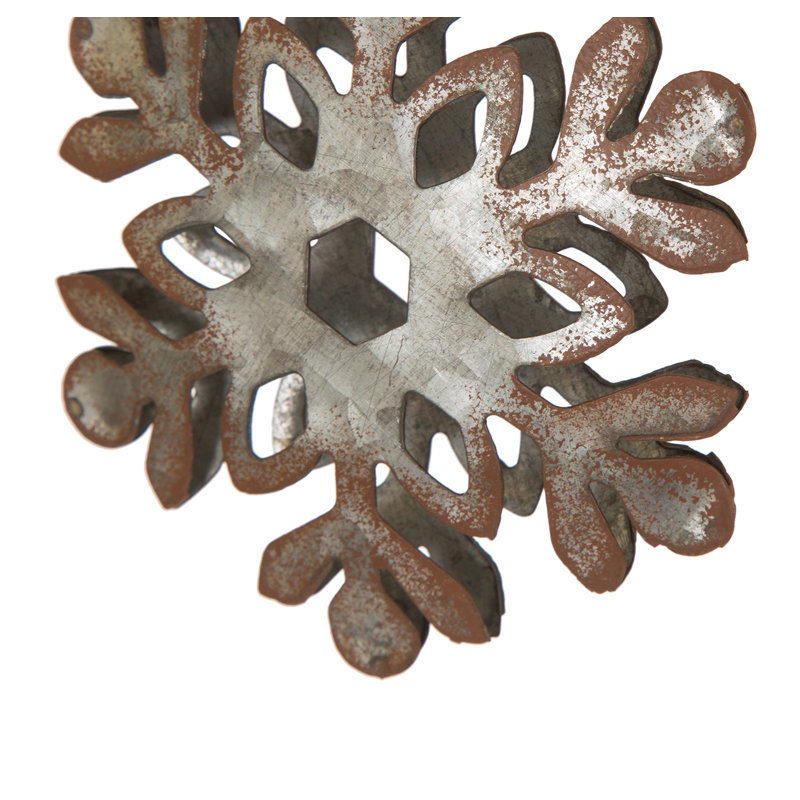 5.12'' Metal Snowflake Holiday Shaped Ornament