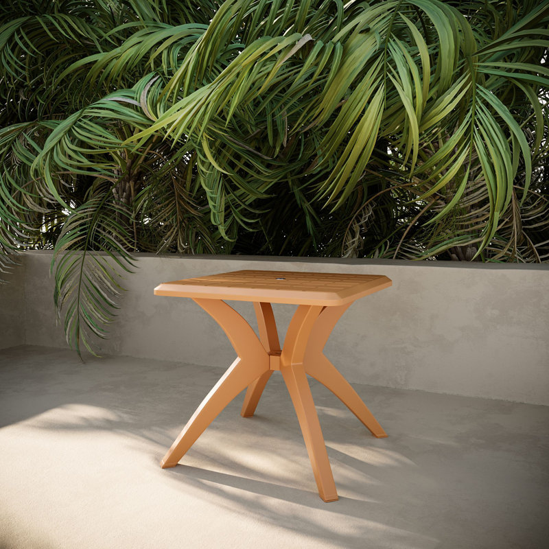 Table d'extérieur Leflar L 27,4 x l 27,4, Or