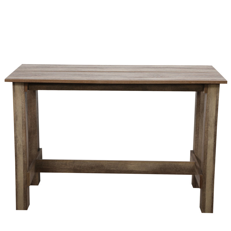 Classic Design Kitchen Table For Living Room With Foot Pads And Stable Legs Brown Pb Board + 25.4 Inches Width Dining Areas Support Wood Grain Style Material 55.1*25.4*35.6