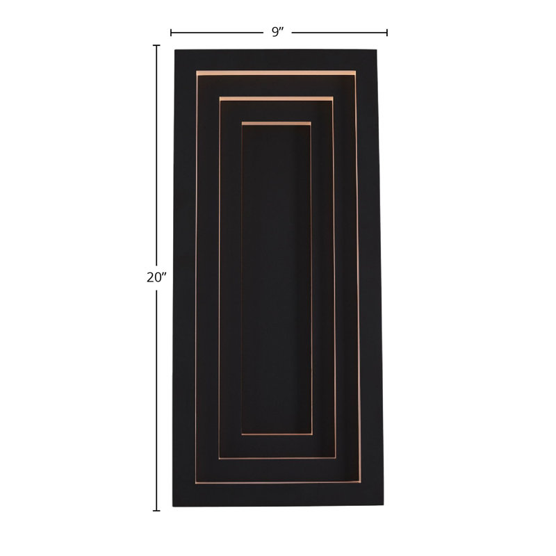 Applique murale d'extérieur Chrysler 1 LT noir mat Kalco