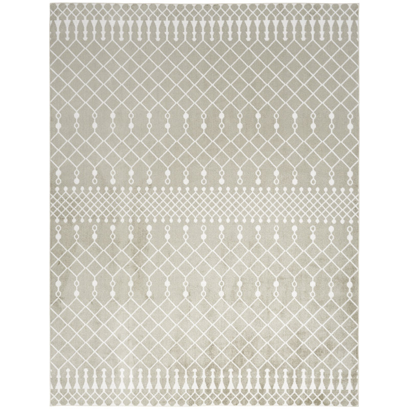 Tapis sauge bohème Dakota Fields Burlison, Rectangle 6 pi 7 po x 9 pi