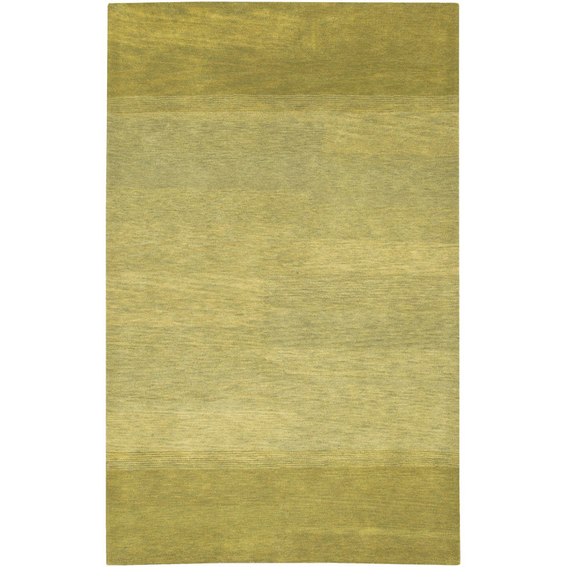 Frias Authentic Hand-Tufted Handmade Green Abstract Wool Area Rug, Rectangle 7'9" x 10'6"