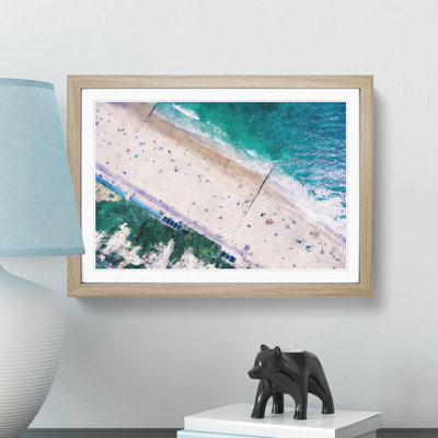 Bournemouth Beach Painting - Single Picture Frame Print on MDF