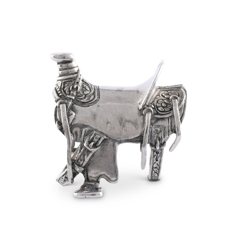 Western Frontier Pewter Cowboy Saddle Napkin Ring