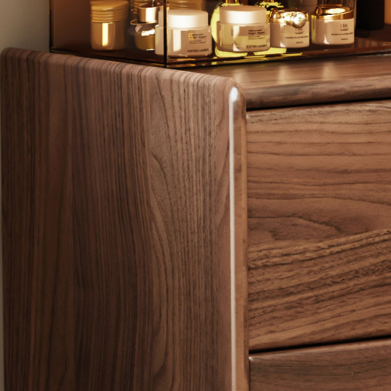 Commode en bois massif noir noyer