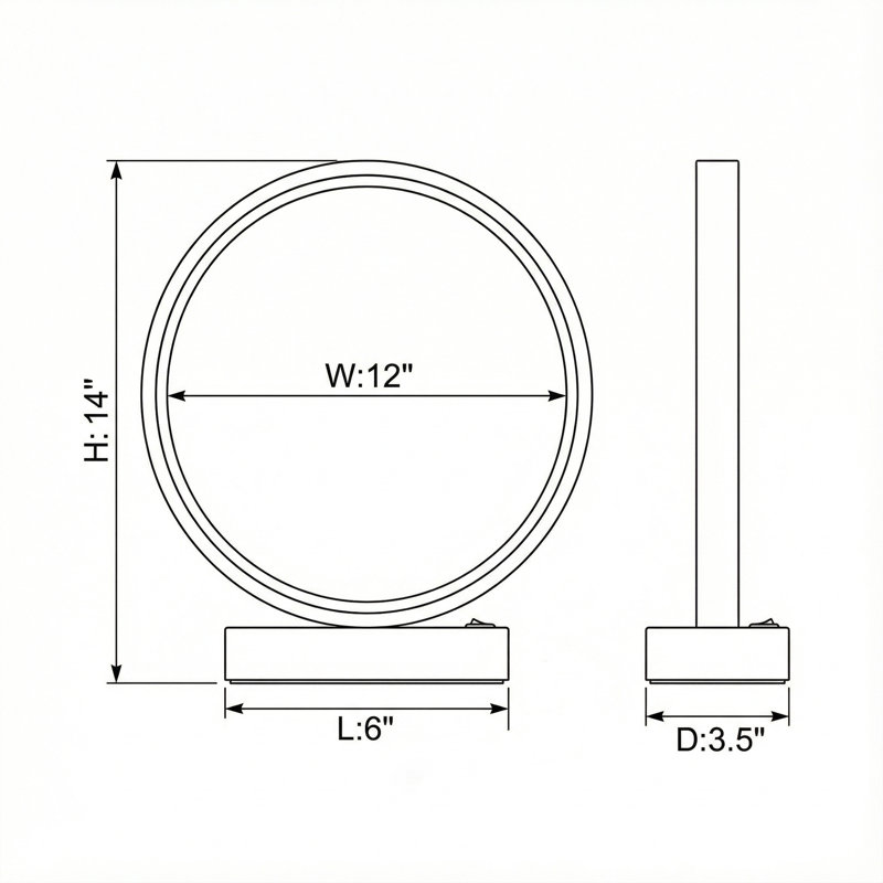 Lampe de table Halo, Blanc