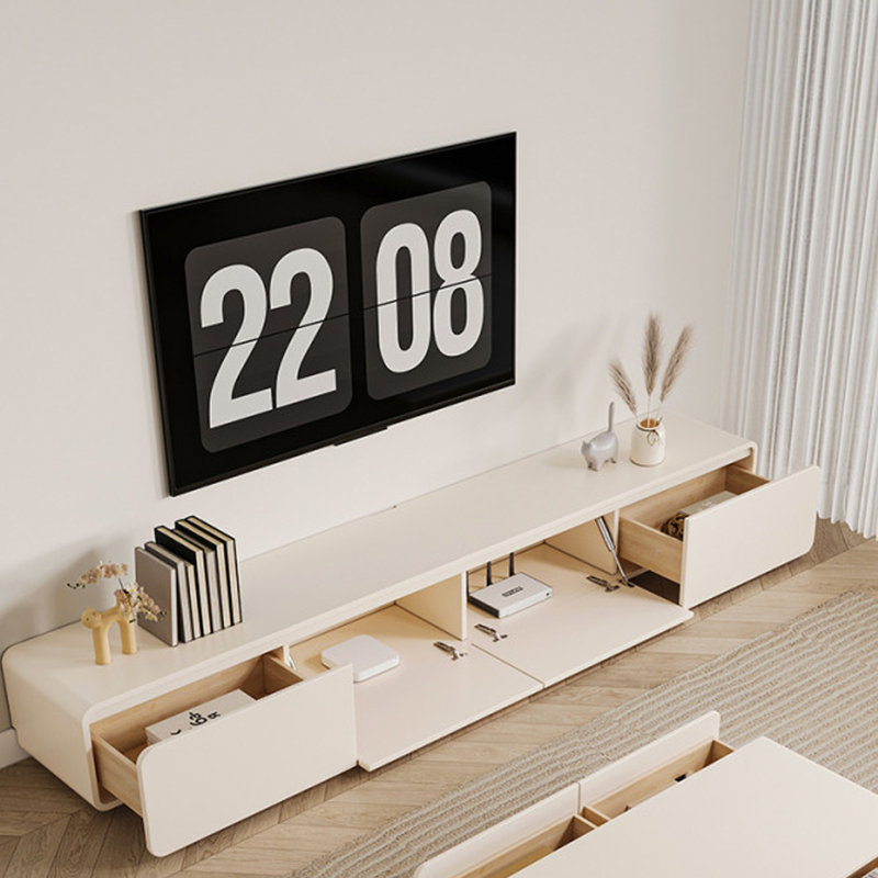 Meuble télé avec rangement Luxury, H 13,77 po x l 86,61 po x P 15,74 po