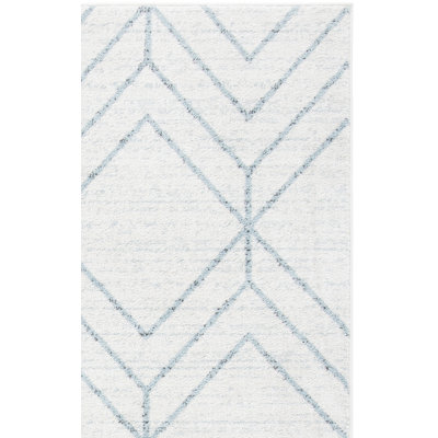 Beckstead Geometric Gray/Blue Area Rug