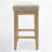 24" Hand-Brushed Wood Backless Counter Height Bar Stools Mid-Century Farmhouse Short Stools-5682541-11141324