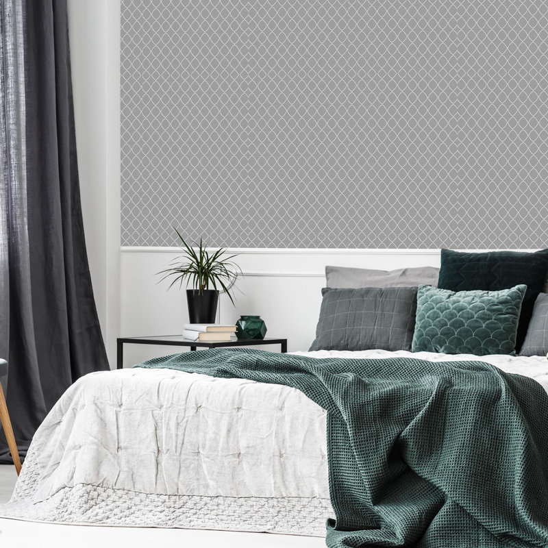 Superfresco Lilibet Geometric Wallpaper, Grey