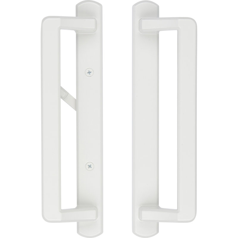 Ensemble de poignées de porte en verre coulissant GPT, Interior and Exterior, Blanc