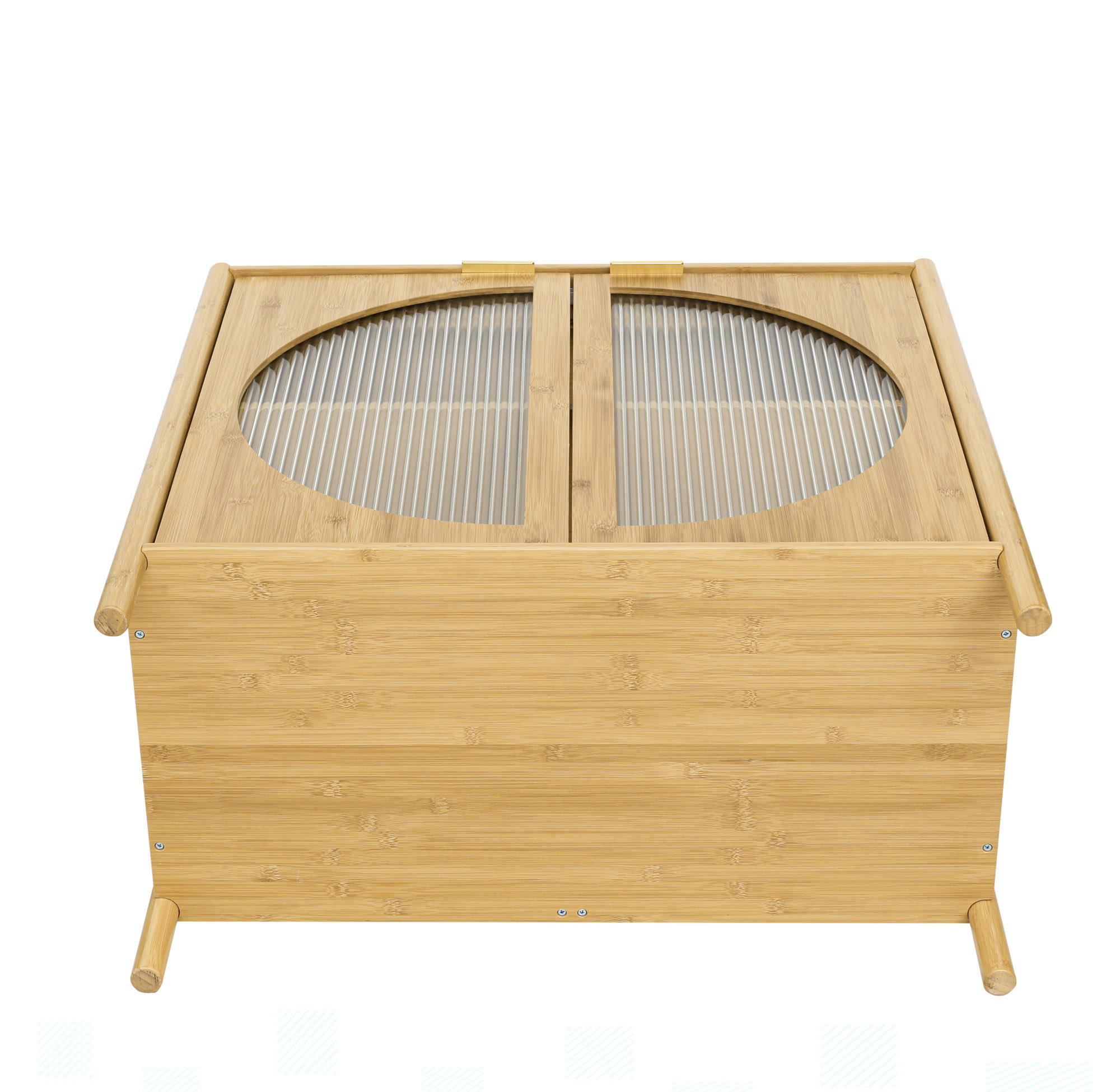 Bamboo store buffet table