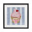 «Pastel Cupcake with Bow», reproduction encadrée sous verre, design par Lori Mosley-1391492264-1391492263