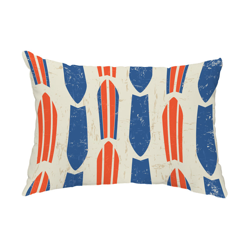 Dean Outdoor Reversible Throw Pillow, Orange