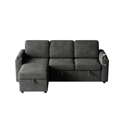 Sylvanis Convertible Sleeper Sofa with Reversible Chaise by Latitude Run