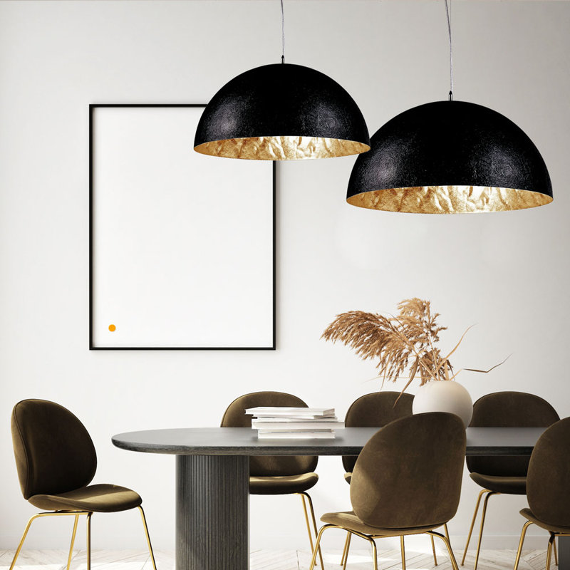 Blister 1 -Light Pendant, Black/Silver, 150cm H x 40cm W x 55cm D