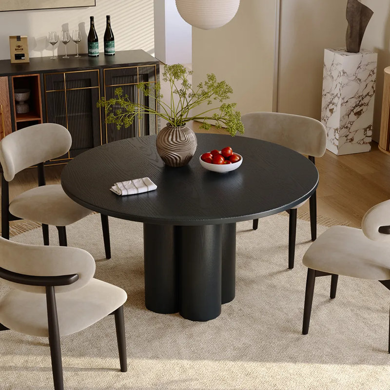 Table de salle à manger 47 "Mid-Century, Noir