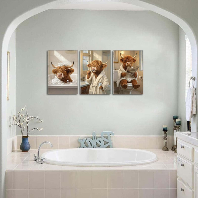 3 Piece Wrapped Canvas Print, 40 cm H x 30 cm W