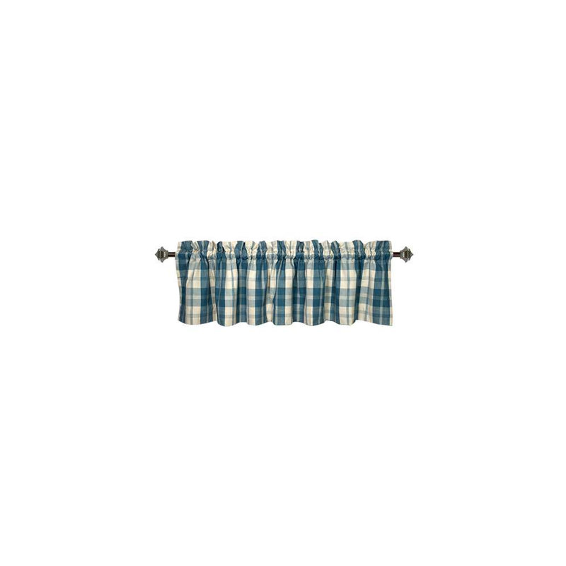 Manzer Cotton Plaid Tailored Window Valance