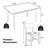 Rustic Farmhouse Solid Wood Dining Table with 4 Upholstered Chairs, 5-Piece Minimalist Dining Set for Kitchen and Dining Room-1932285761