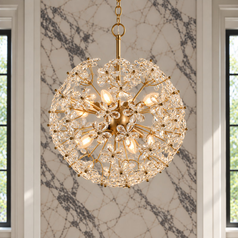 Lustre en cristal 8 lumières Kethe
