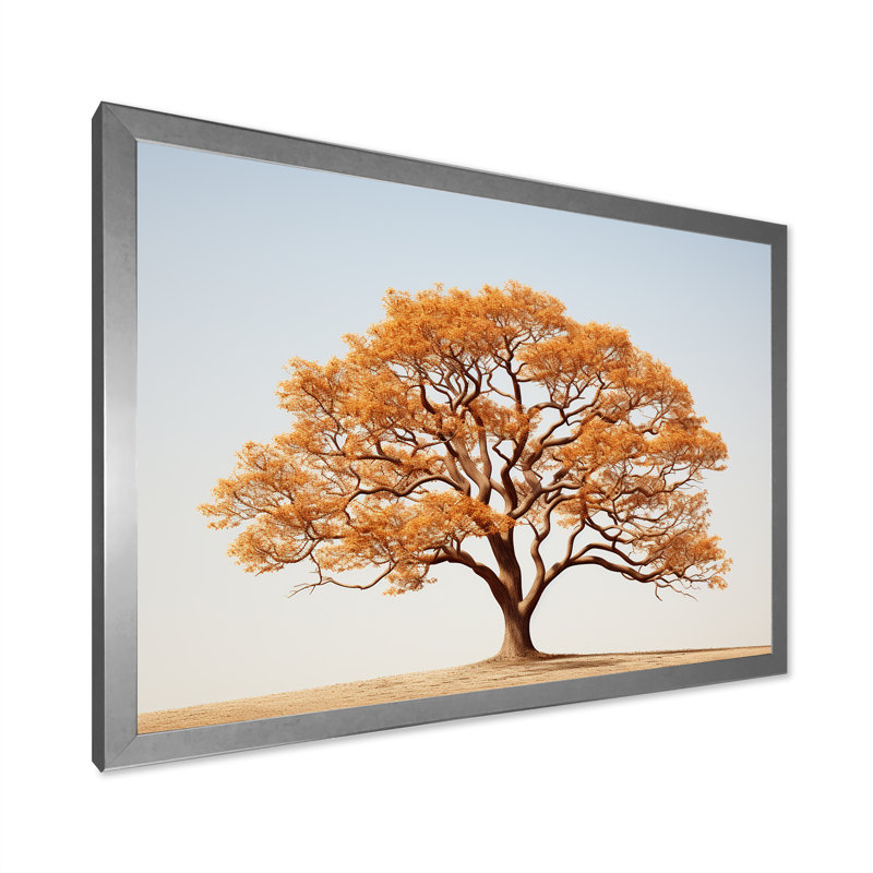Essence brune de chêne sur toile, Cadre photo argenté, H 24 po x l 32 po x P 1 po