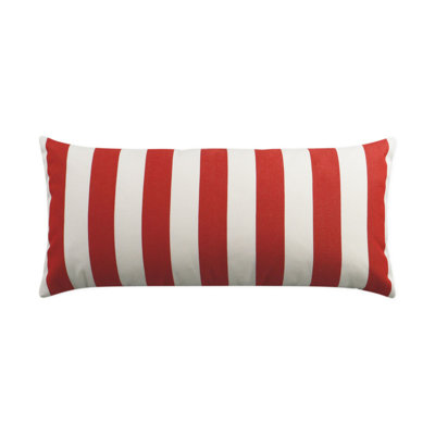 Cafe Stripe Lumbar Indoor/Outdoor Pillow Cover & Insert