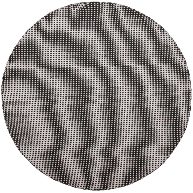 Bester Hand Woven Cotton Geometric Rug, Round 4'