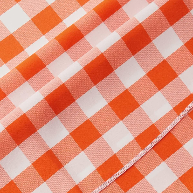 Nappe à carreaux vichy, Orange, 90 po x 60 po
