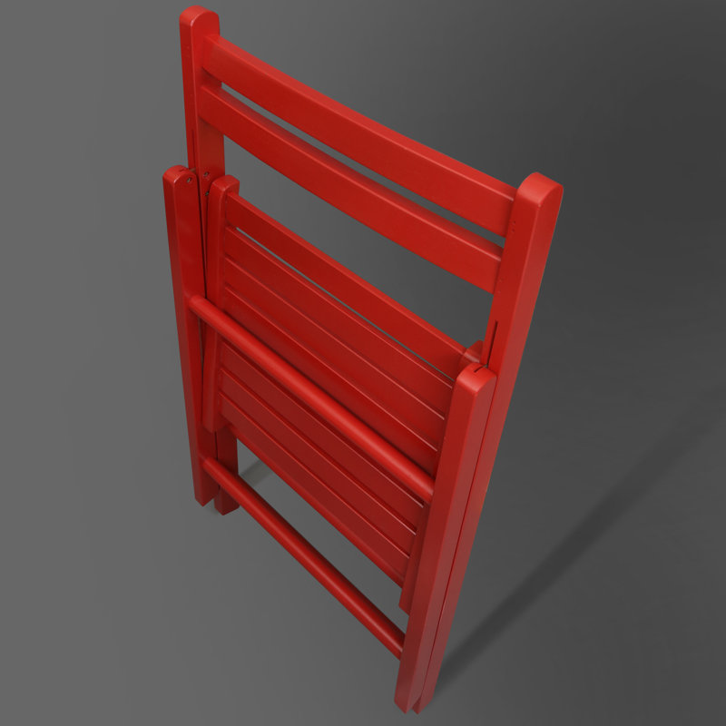 Ensemble de chaises pliantes Donnis, Rouge