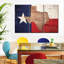Carte d'État sur le drapeau du Texas, 3 pièces-92829659