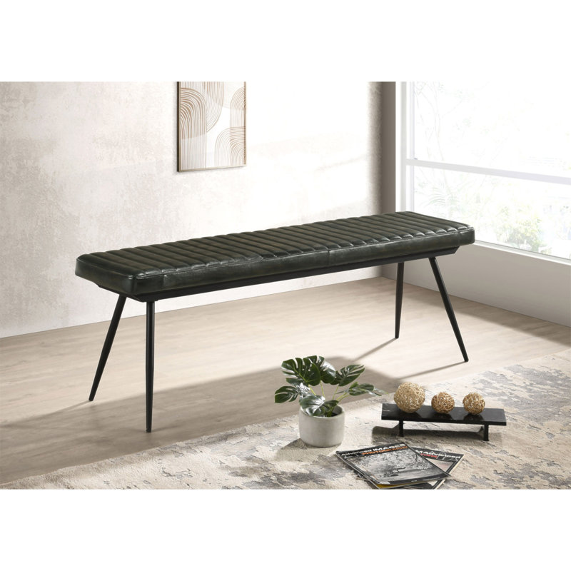 Banc à coussins espresso et capitonné noir, Noir