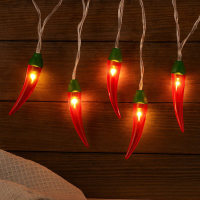 3-Pack 20 LED Chili Pepper String Lights – Warm White
