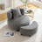 Comfortable Modern Chair With Ottoman And Side Table