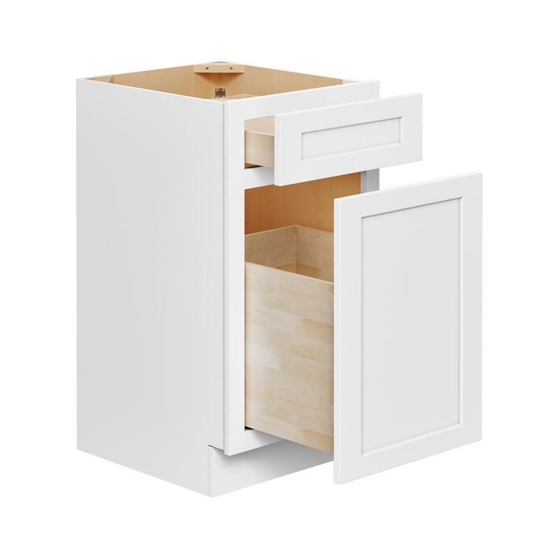 18"W * 29.5"H * 24"D Shaker White Ready to Assemble 2-Drawer File Base Cabinet, Shaker White