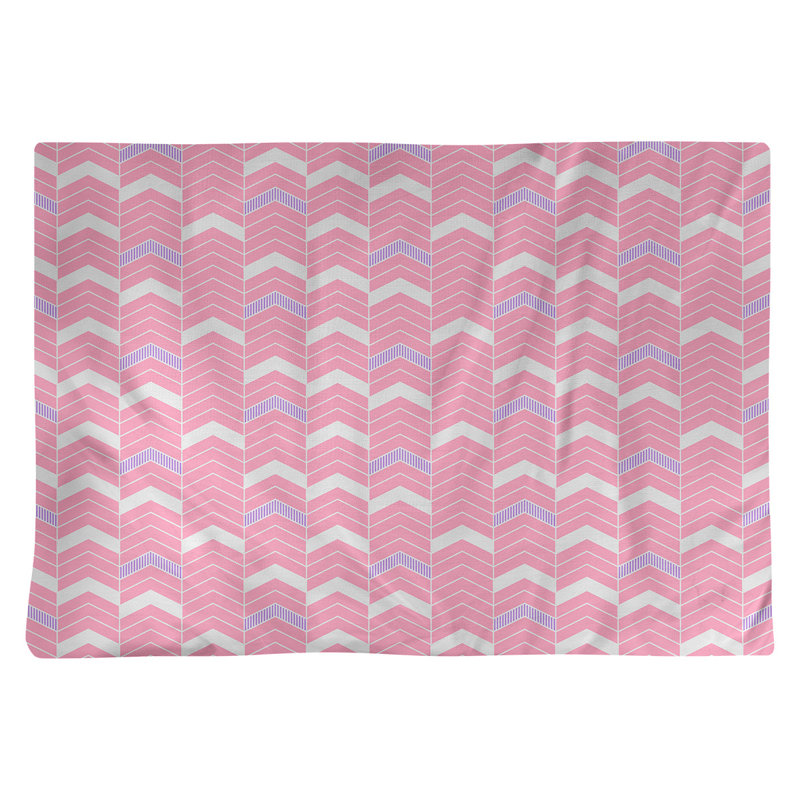 Récapitulatif à chevrons 18" lineed Stephenie, Rose / Mauve, Polyester