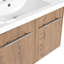 Meuble-lavabo de salle de bain moderne de 30 pouces - tablette ouverte, aspect luxueux d'apparence élégante-670896289