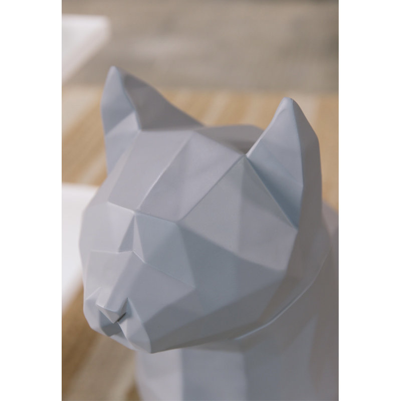 Sculpture géométrique pour chat - Décoration et rangement pour chat lys gris