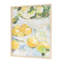 Cole et toile grise, citron, salon jaune, art mural encadré avec cadre brun clair-358163145