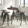 Grigor Round Solid Wood Top Metal Base Dining Table