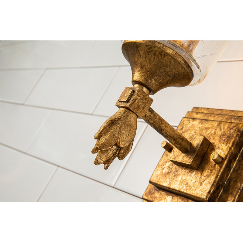 Vetiver 1 Light Dark Bronze With Gold Accent, Gold